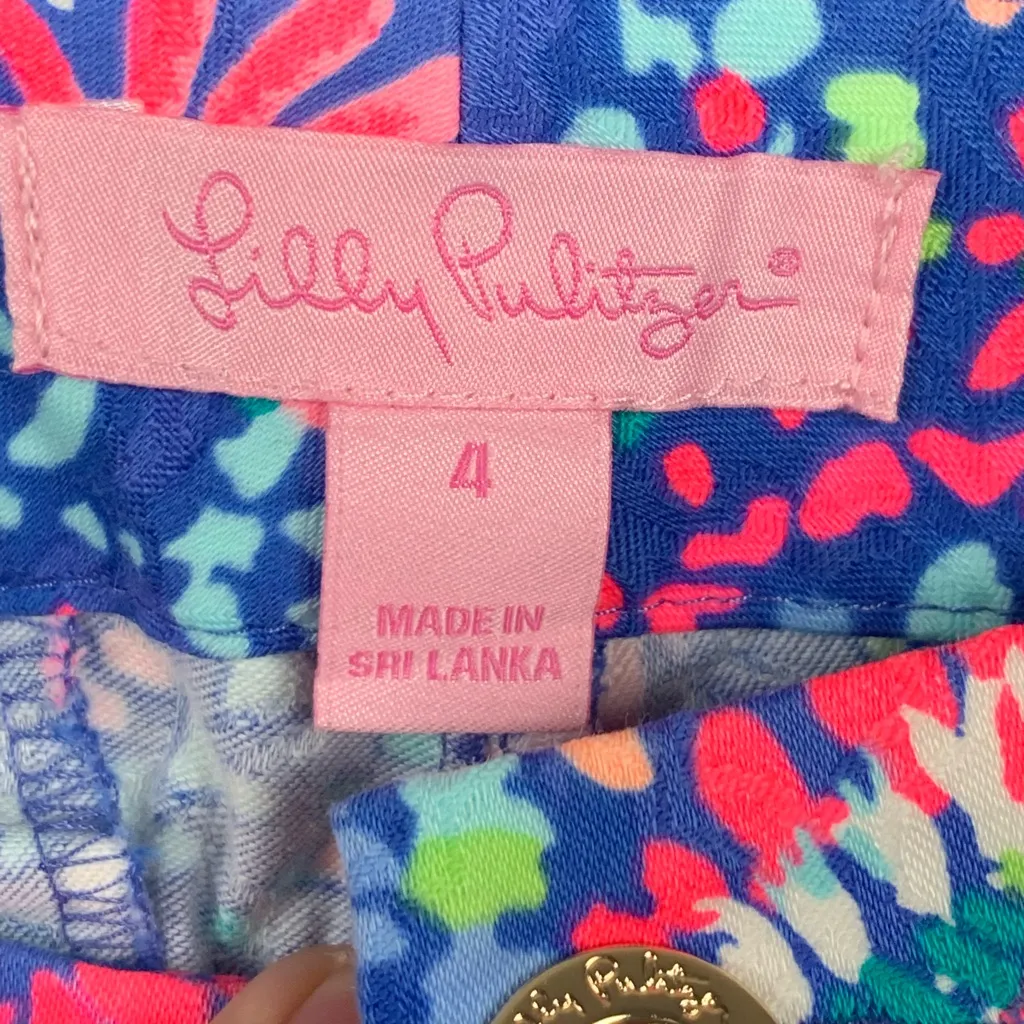 Lilly Pulitzer Womens Sz 4 Kelly Skinny Ankle Pants Colorful‎ paisley Boho Pants - Image 2