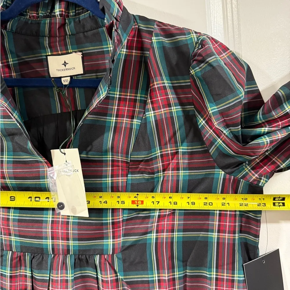 Tuckernuck Palmerston Dress XXL | Highland Tartan Holiday Midi Retail$228 NWT - Image 16