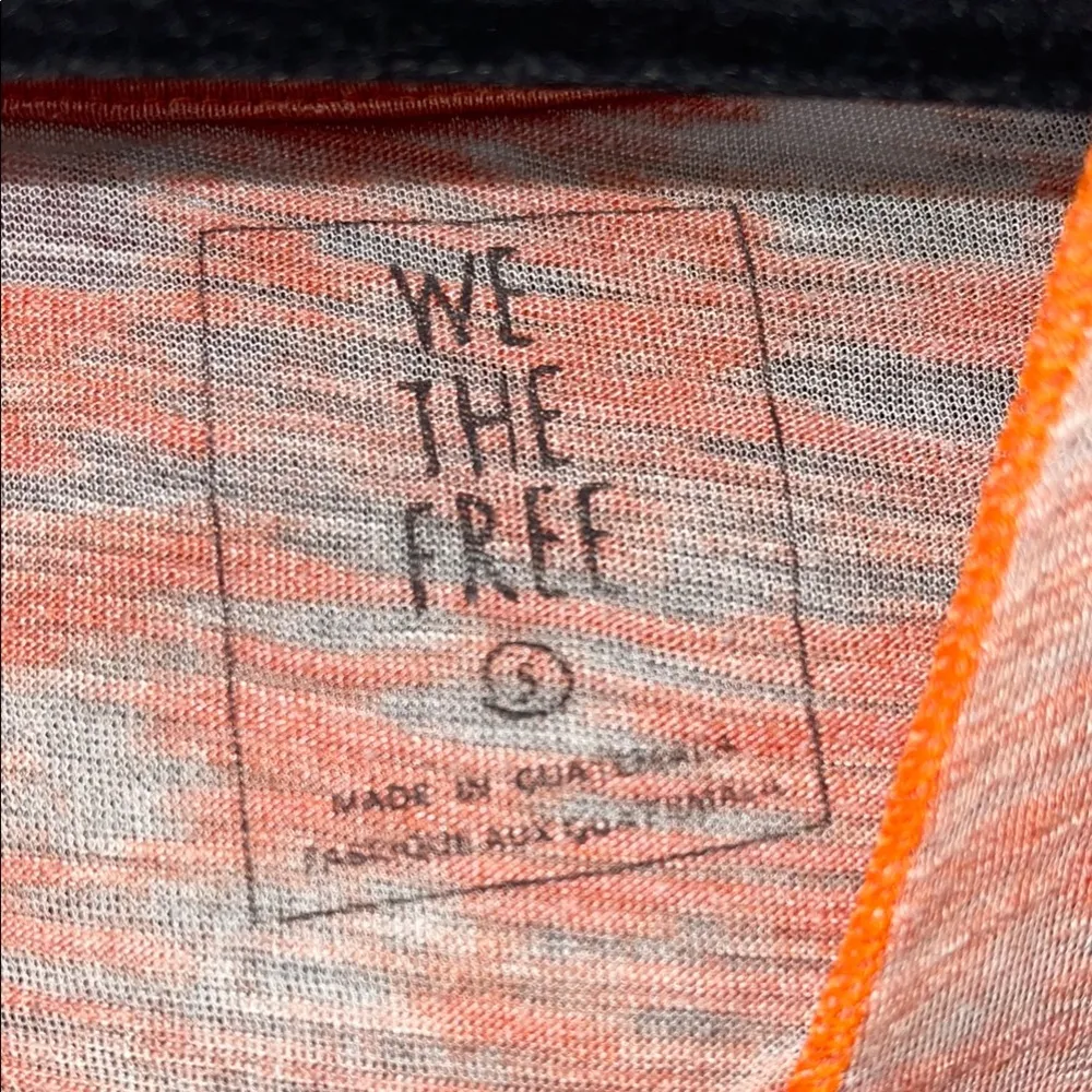 We The Free Orange and White Short Sleeve Tee - Image 2