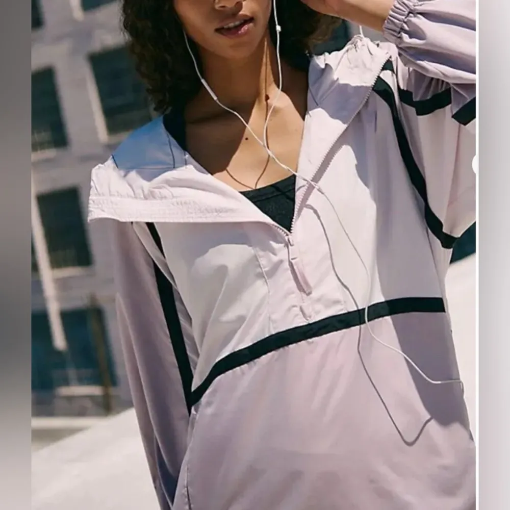 #63 NWT Free People Care FP Like The Wind Colorblock Jacket in Rose Wash Combo - Image 3