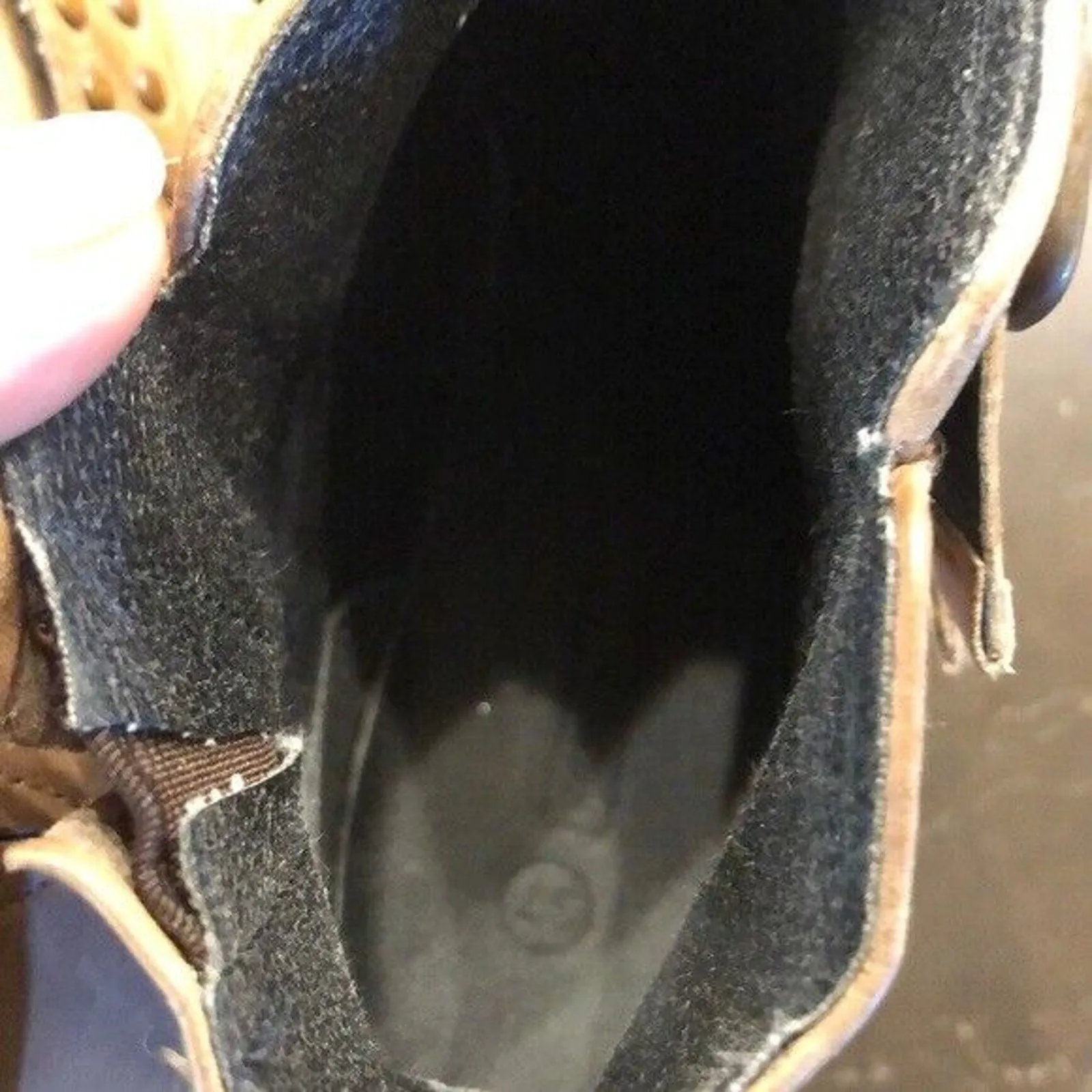 French Connection Boho distressed belted studded leather boots 37 Size 6- 6.5 - Image 7