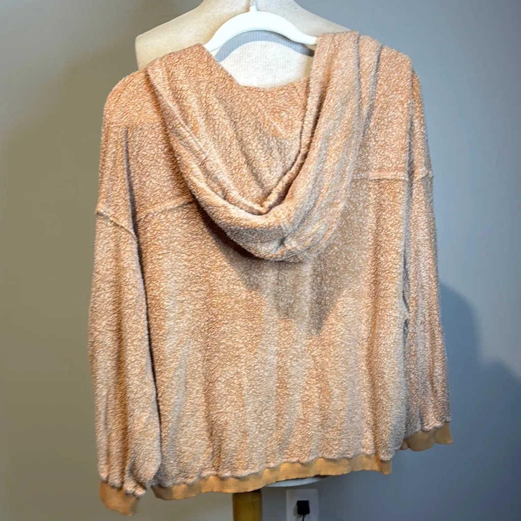 People of Leisure Tan Sweater Hoodie organic Cotten and hemp so soft XL - Image 4