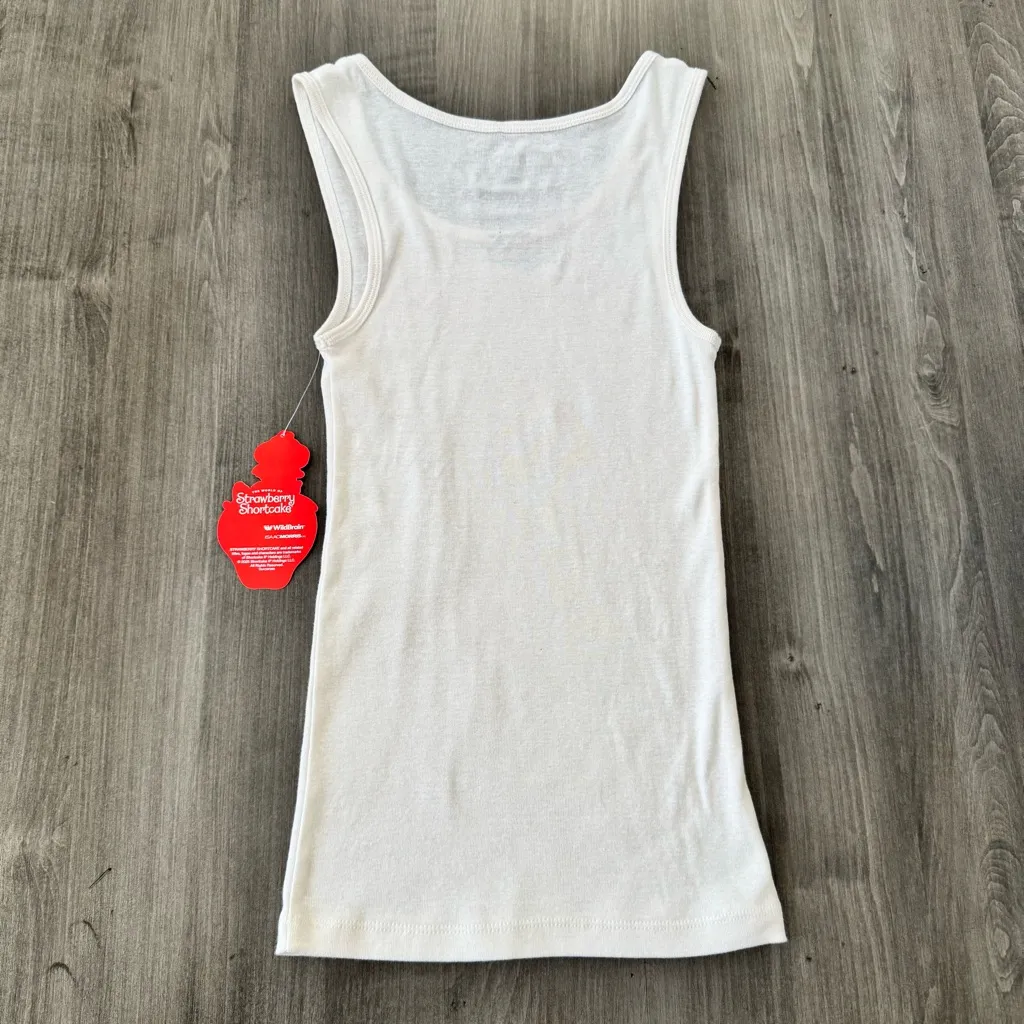 Strawberry shortcake vintage 80’s women tank top size small NWT White - Image 8