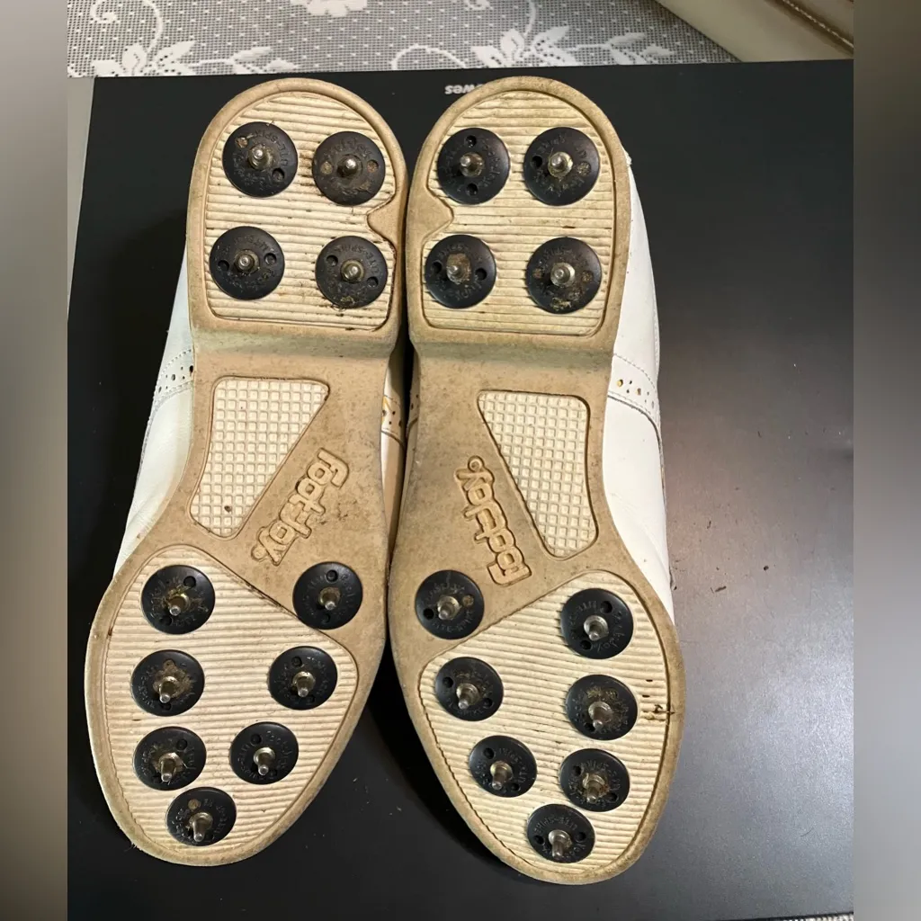 FootJoy SoftJoys Womens Golf Shoes White Wingtip #98368 Metal Spikes FS! - Image 15