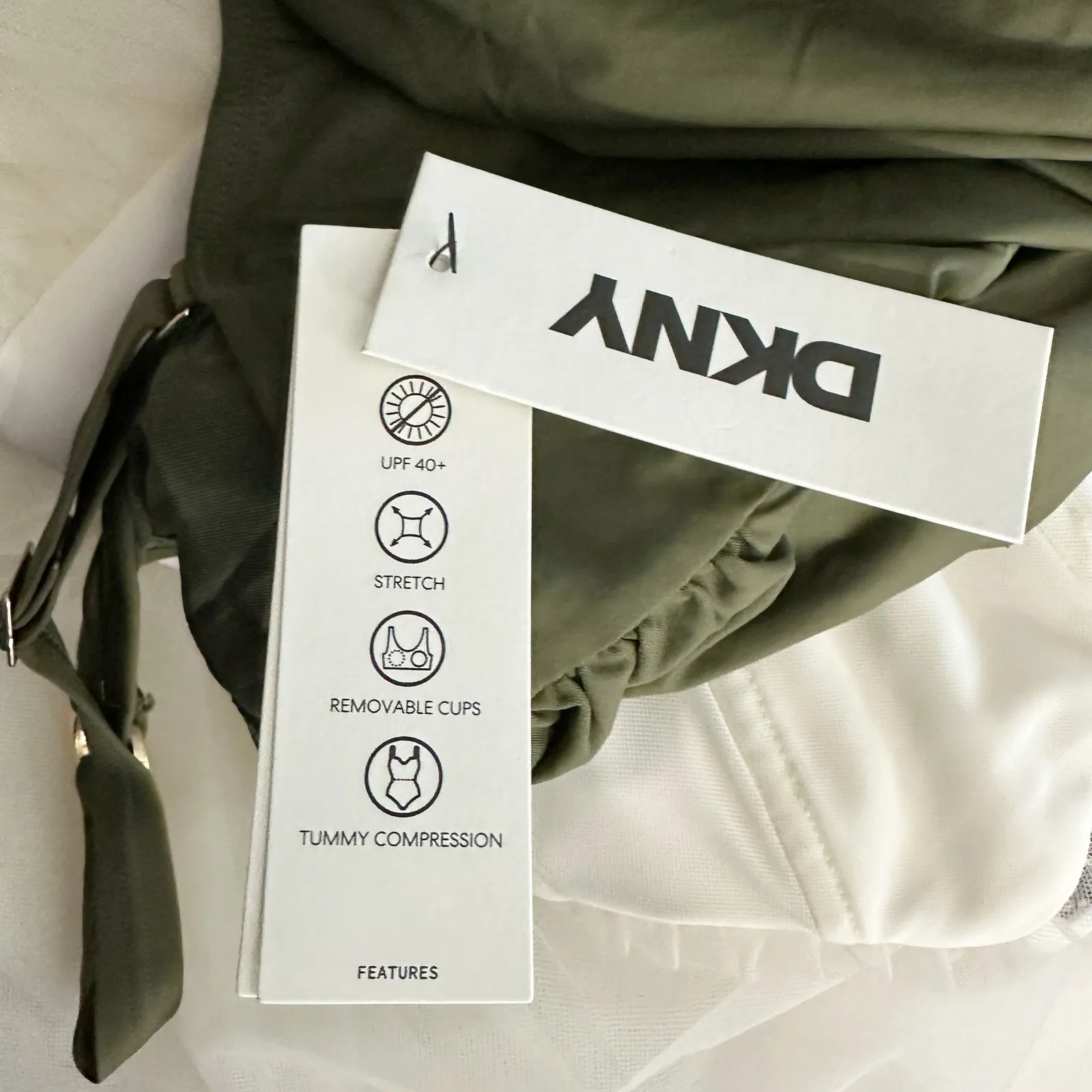 DKNY Cruise 2025 Starburst Ruched Scoopneck One-Piece Swimsuit XL - Image 6