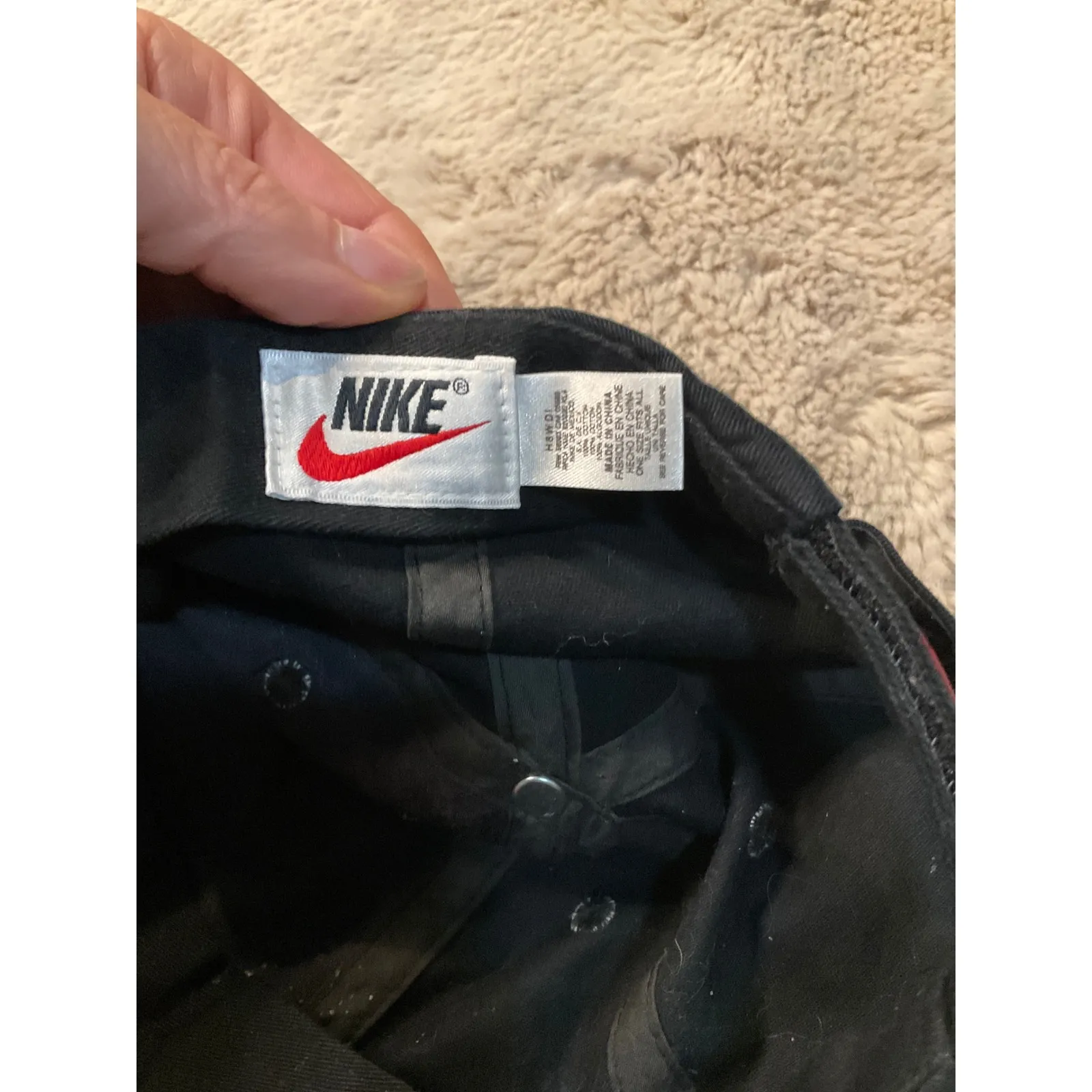 Nike Baseball‎ Hat Adjustable Black Logo Embroidered - Image 7