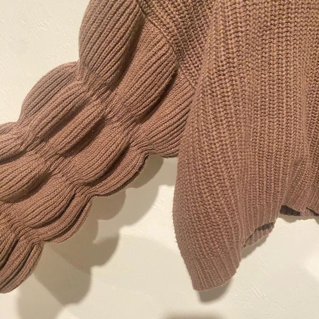 Shop Stevie Chocolate Brown Cowl Sweater - Image 5