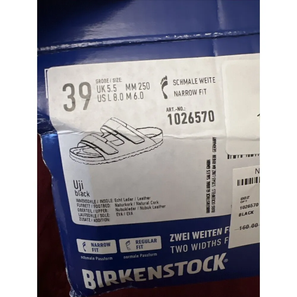 Uji Shine Slide Sandal Black Narrow Fit Size 8 US / 39 EU New $160 - Image 4