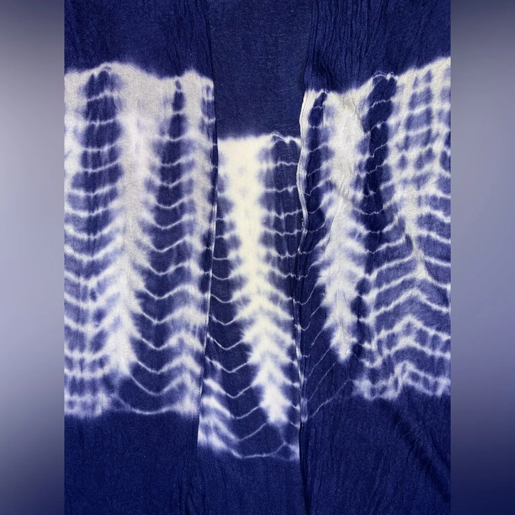 💙 Woven Heart Tie Dye Wrap Duster Cover Up - Image 3