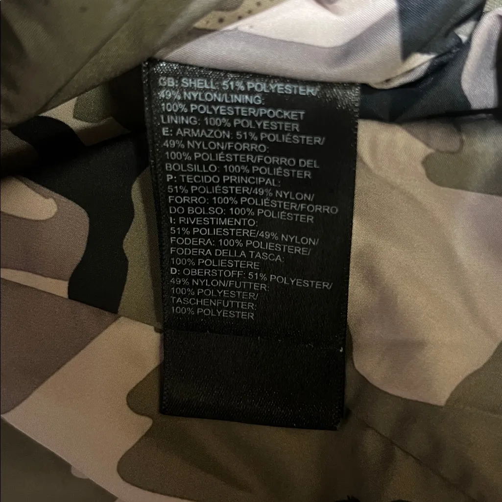 The North Face Camo Lined Laney Trench II Hooded Coat Jacket Olive Army Green M - Image 9