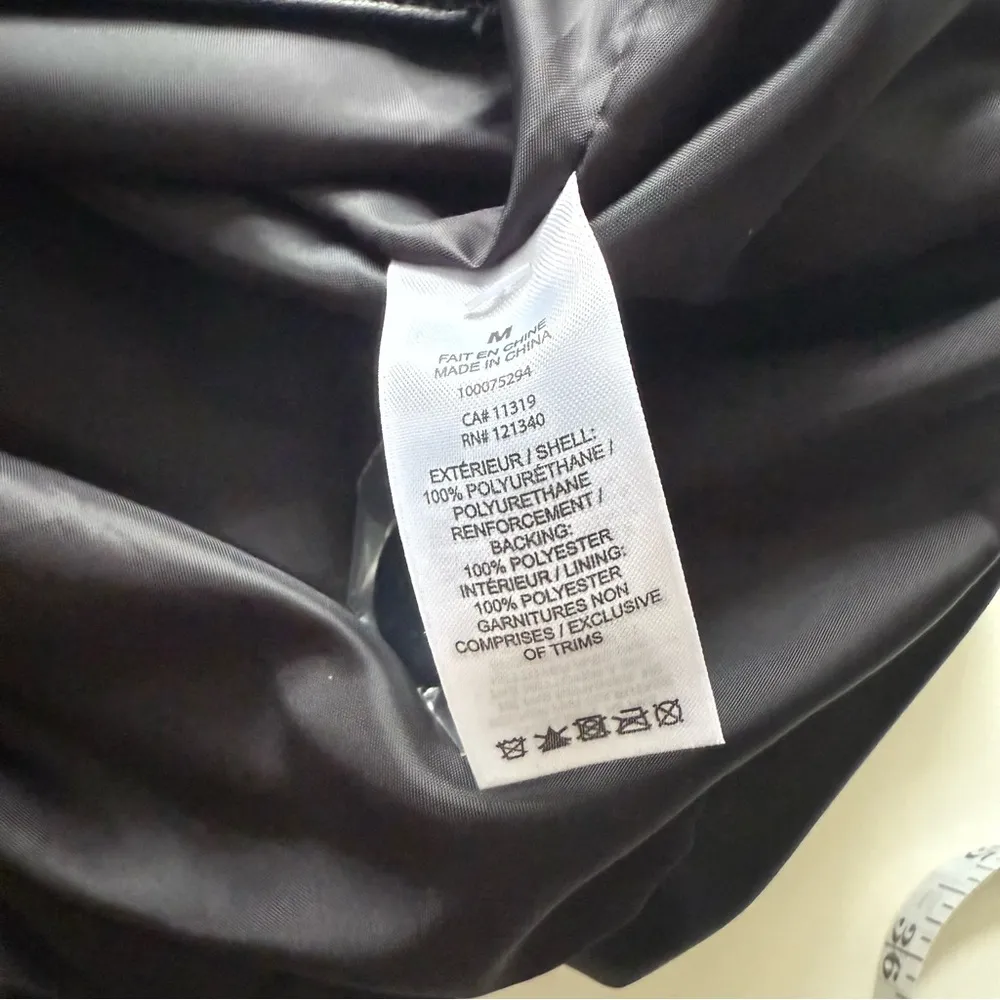 Garage Black “Leather” Jacket Size Medium - Image 6