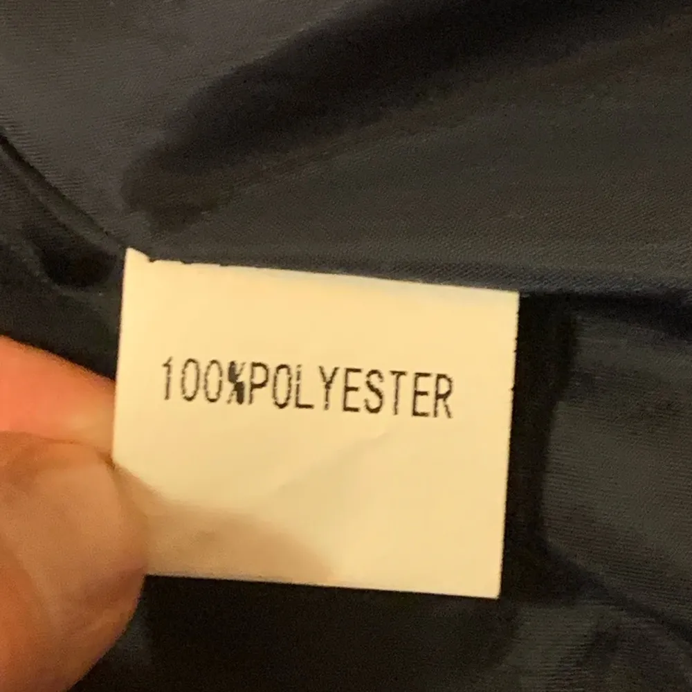 Italiagogo Blazer Small Navy Blue Jacket Metallic Tweed Fringe Trim Collarless - Image 4