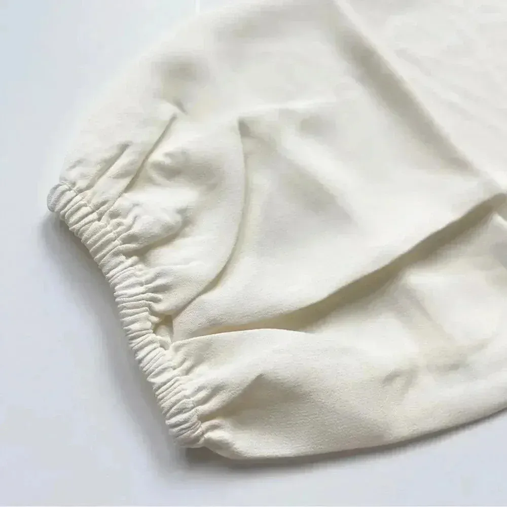 J. Crew Petite Puff-sleeve satin-back crepe top in Ivory Size SP PS NWT - Image 7