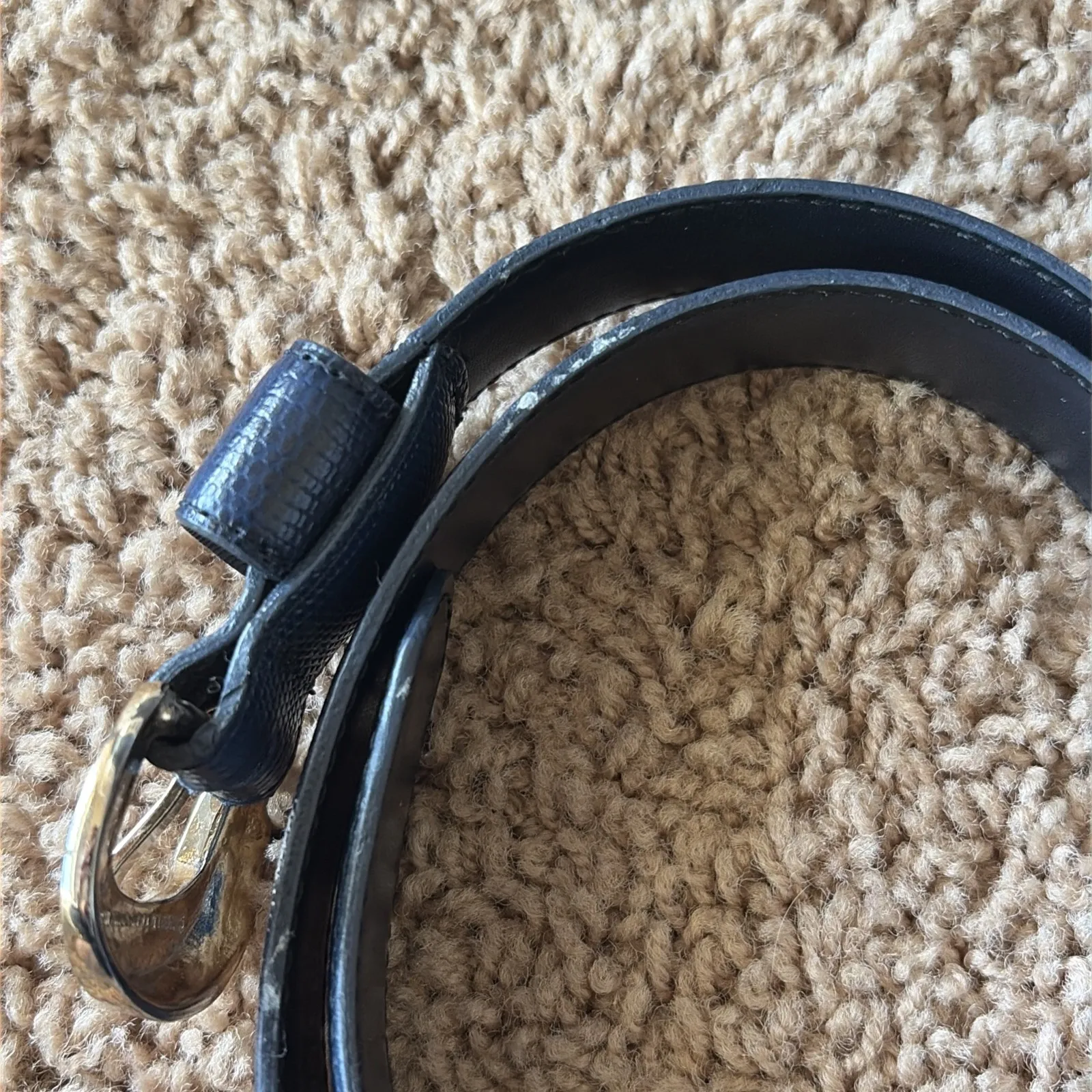 Liz Claiborne Blue Lizard Embossed Genuine Leather Belt #2654 Womens Small VTG - Image 12