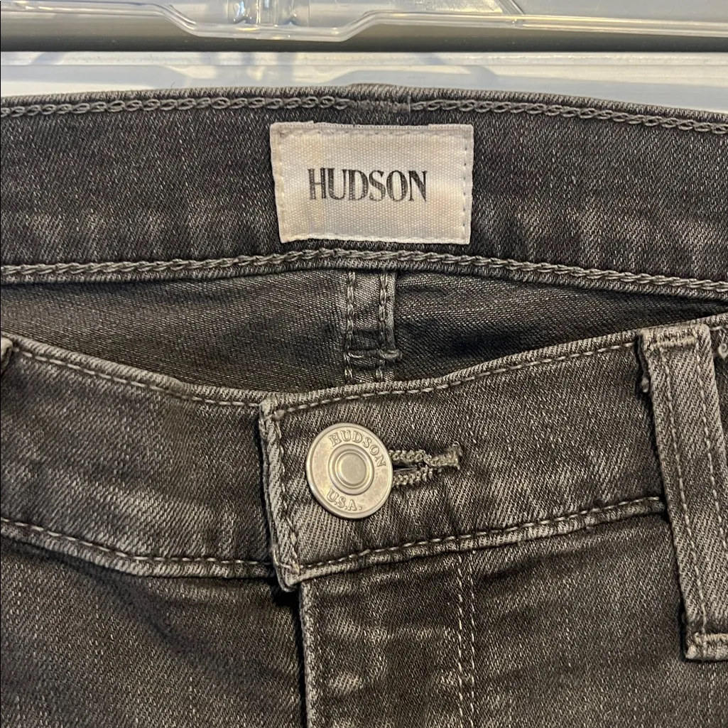 Hudson Krista Super Skinny Grey Jeans - size 26 - Image 3