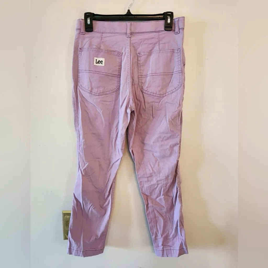 Lee performance high rise regular fit straight leg cropped Light purple pants 4m - Image 2