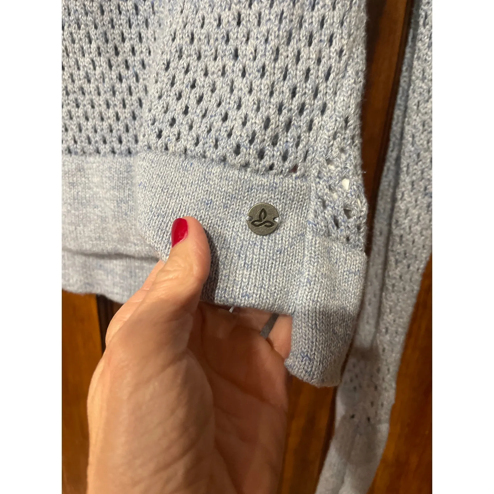 Prana organic cotton translucent sweater, medium - Image 3