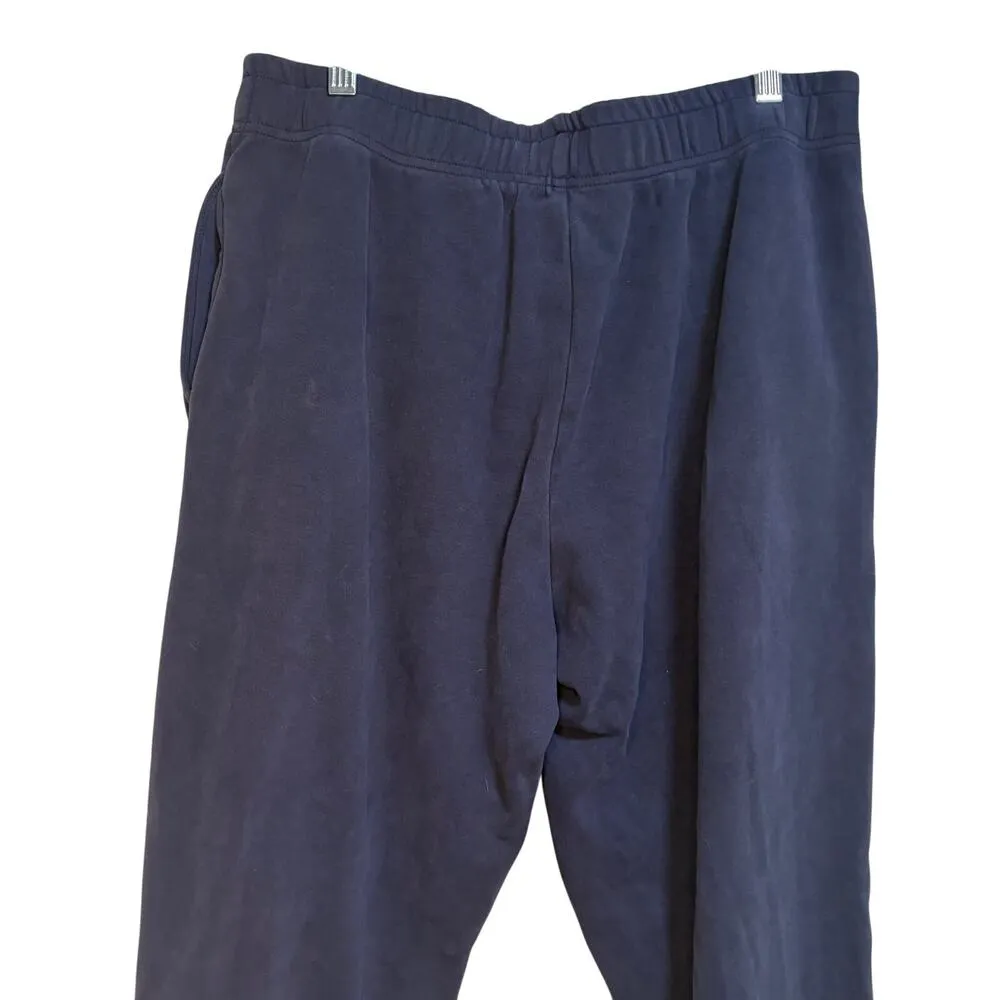 BuffBunny Navy Drawstring Sweatpant Joggers Large Athleisure Loungewear Fleece - Image 9