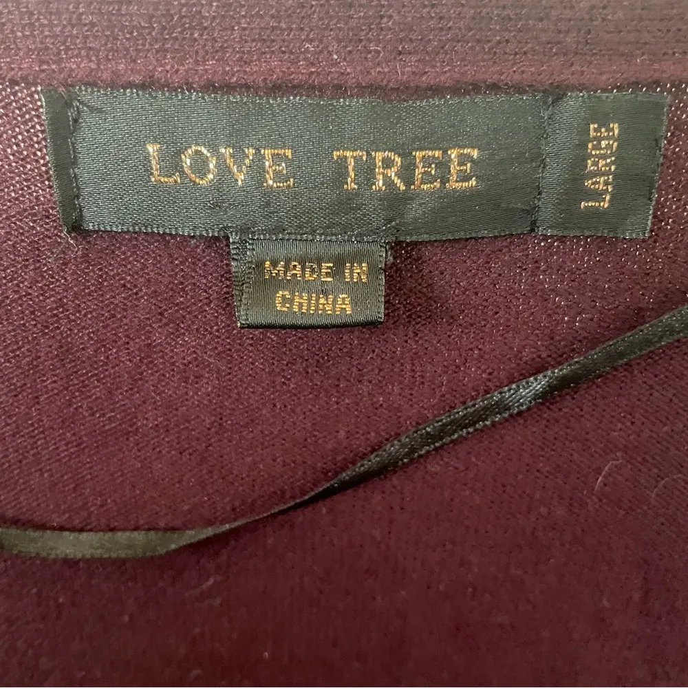 Size L Love Tree Long Cardigan w/ Slits on the sides B2 - Image 6