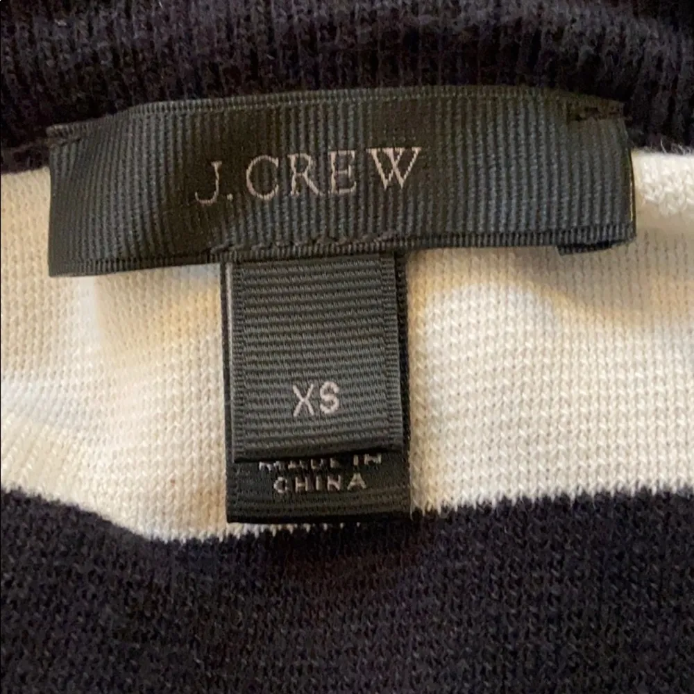 HP! EUC XS J. Crew navy & cream stripe faux layer - Image 4
