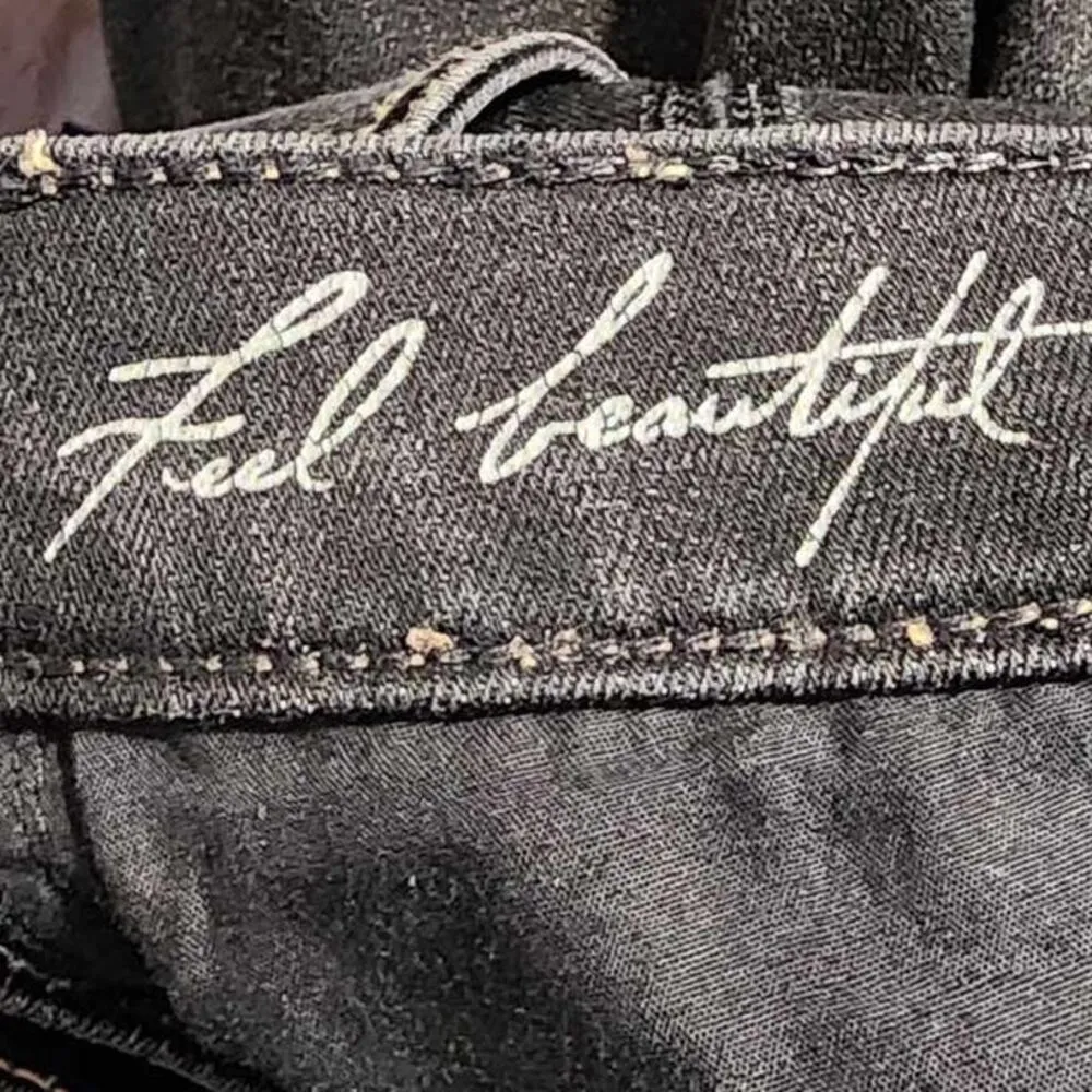 WHBM White House Black Market Noir Pedal Pusher Capri Jeans Black 2 - Image 5