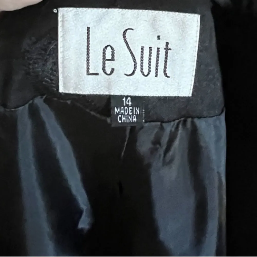 Vintage Le Suit Black Blazer, Pants &‎ Top Set Size 14 - Image 11
