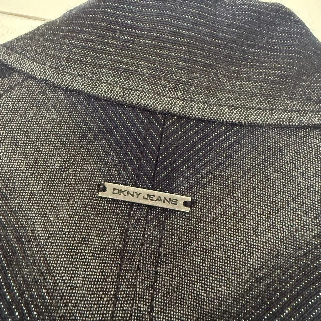 DKNY Jeans Women’s Small Gray Black Jacket Blazer - Image 5