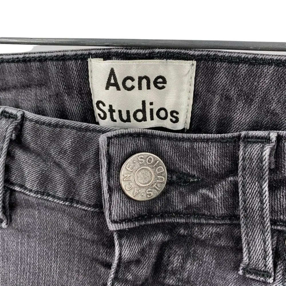 Acne Studios "Skin 5 Used Black" Denim Skinny Jeans Size 26 - Image 3