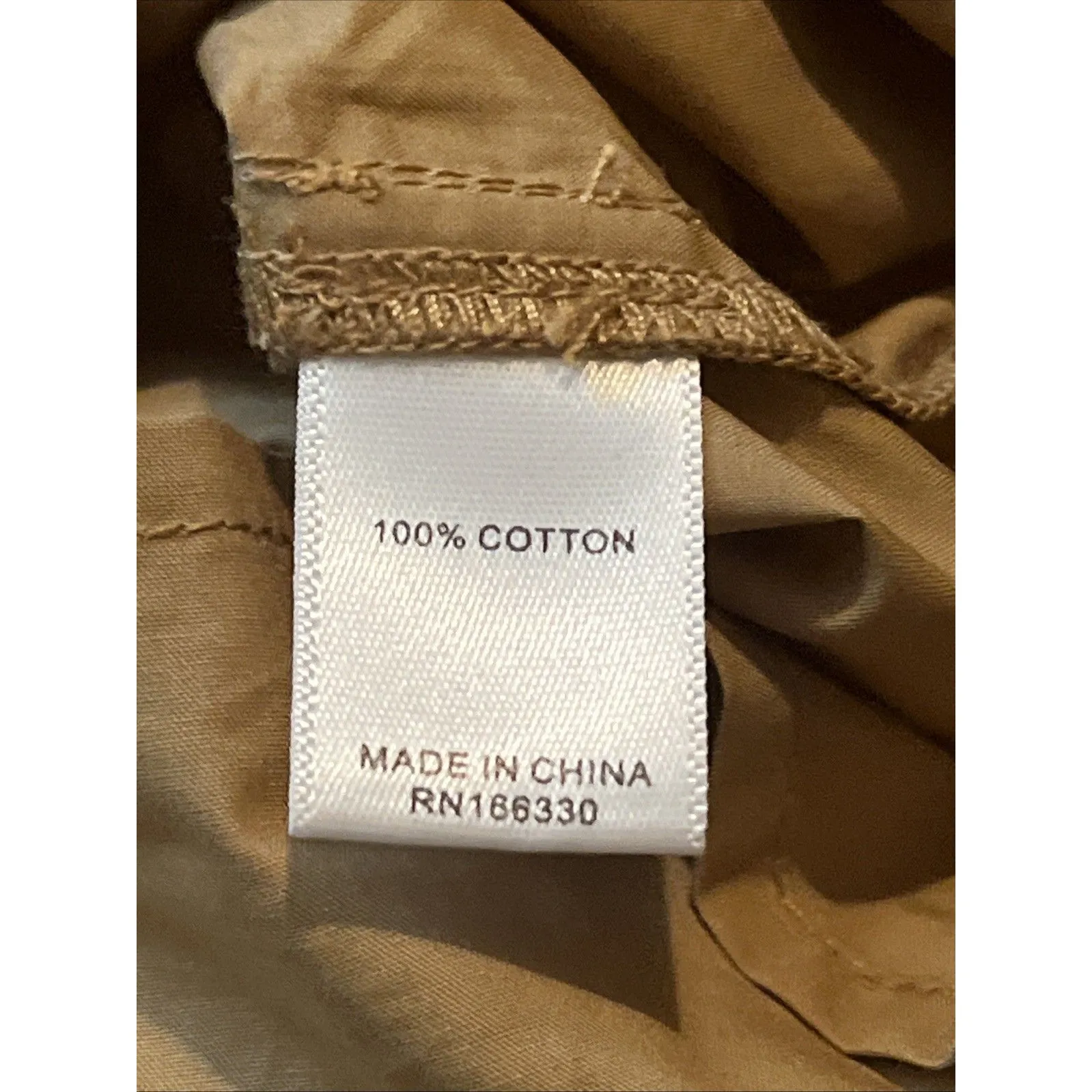 Cartolina Nantucket Mae Top – XL Tan Embroidered Flutter Sleeve Boho Blouse - Image 3