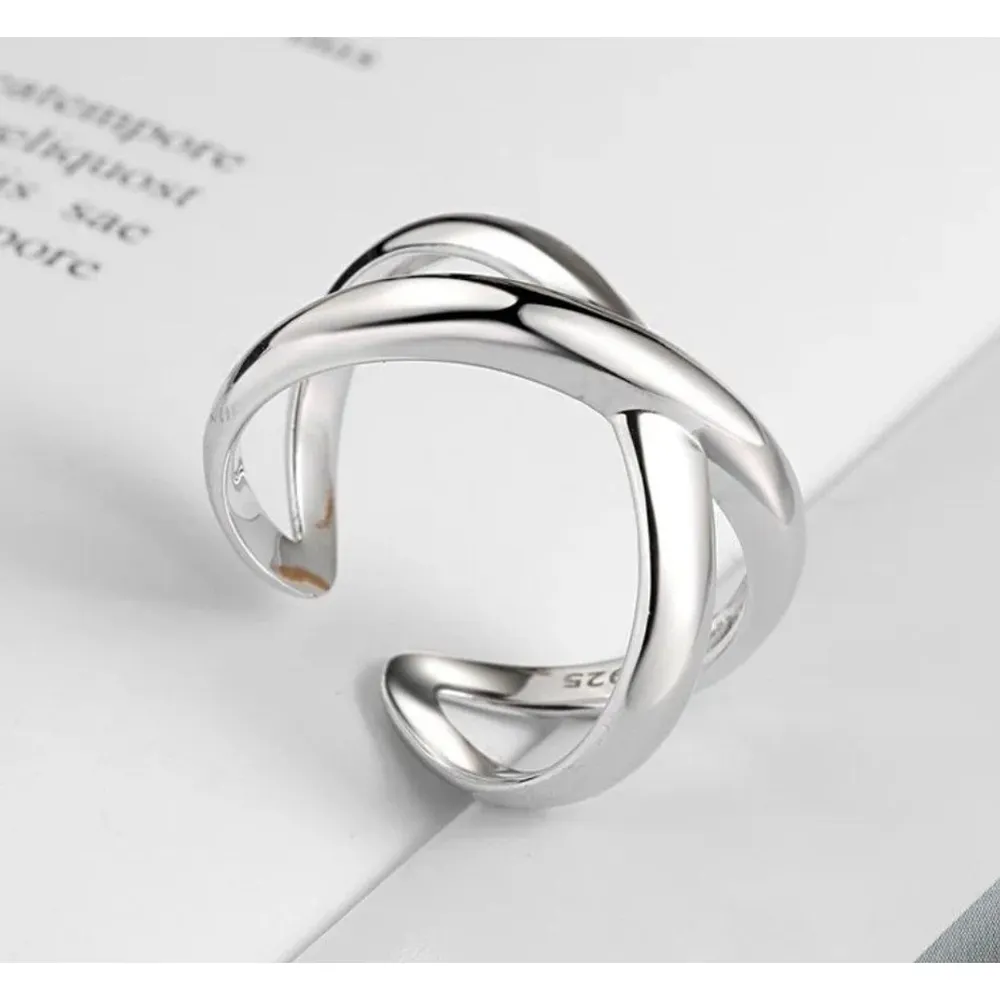 NEW Solid Unisex 925 Sterling Silver Cross Ring, Adjustable‎ - Image 6