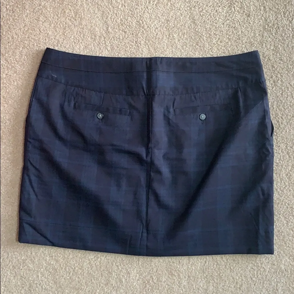 navy blue plaid mini skirt size 20 - Image 2