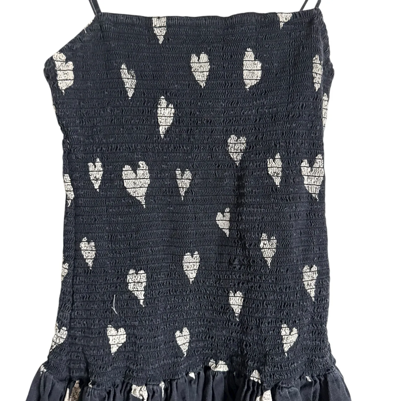 Autumn Adeigbo Winne Black Heart Print Smocked A - Image 8