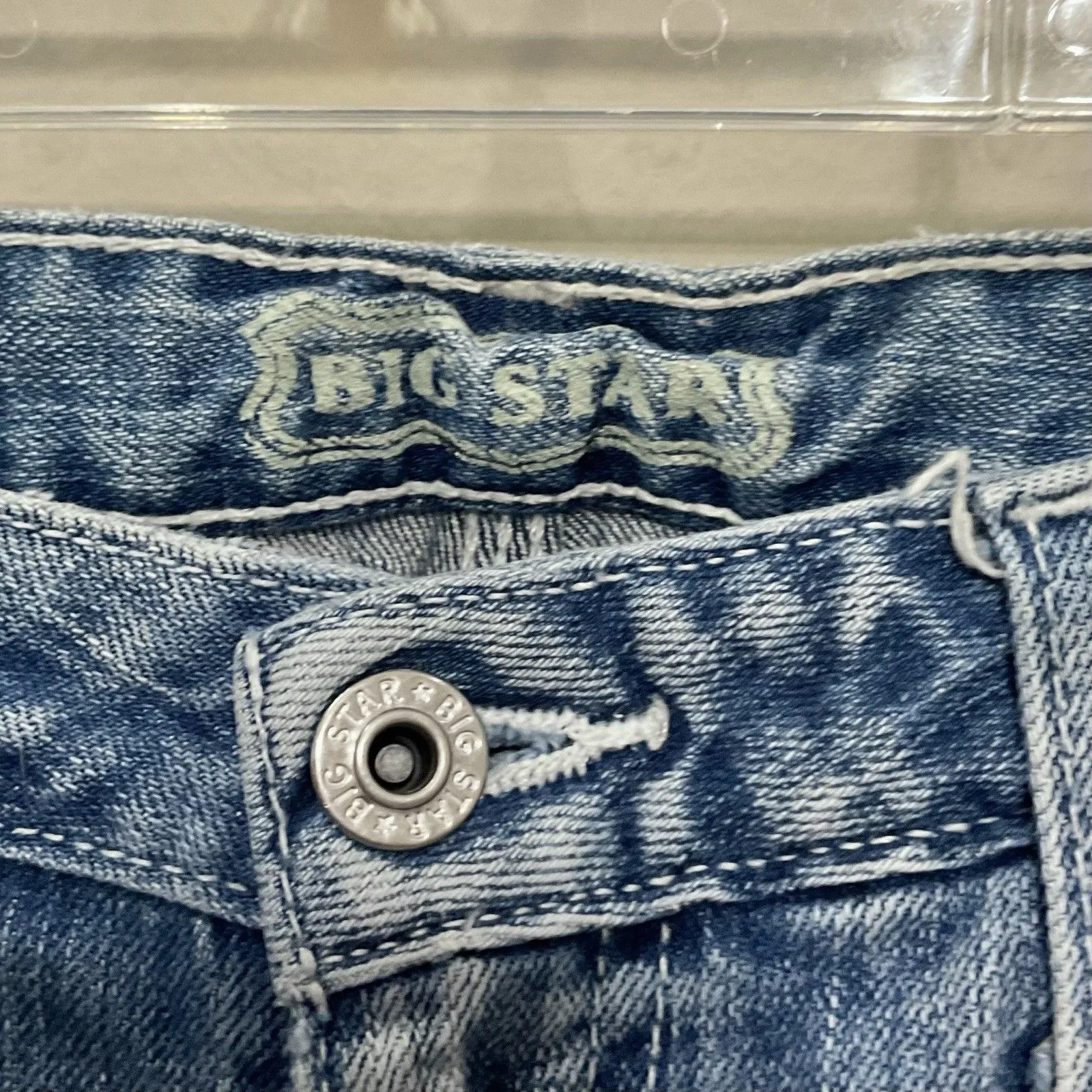 Vintage Big Star Jeans Womens Sz 32 Long Blue Low Rise Sweet Boot Stretch Denim - Image 3