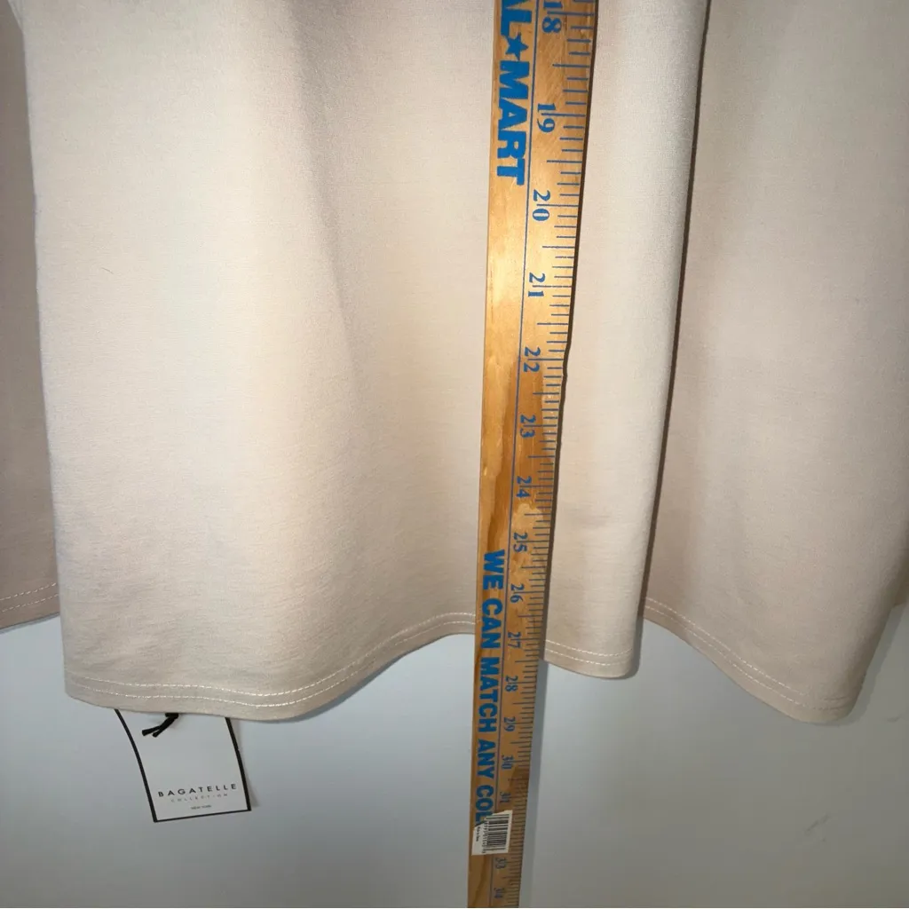 NWT Bagatelle Beige Women's Drape Open Front Dressy Business Blazer Size‎ Large - Image 8