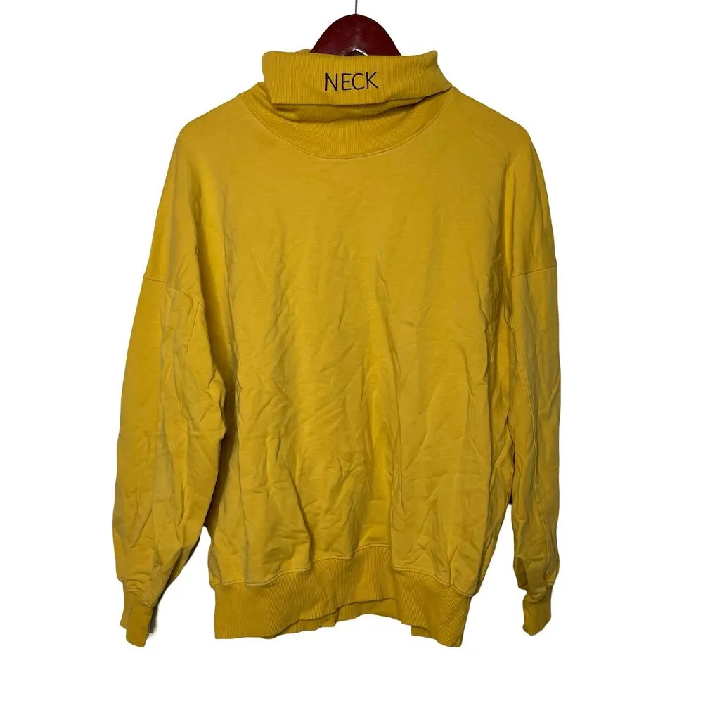 Le SLAP NECK Unisex yellow mustard turtleneck sweater sz XS / S - Image 3