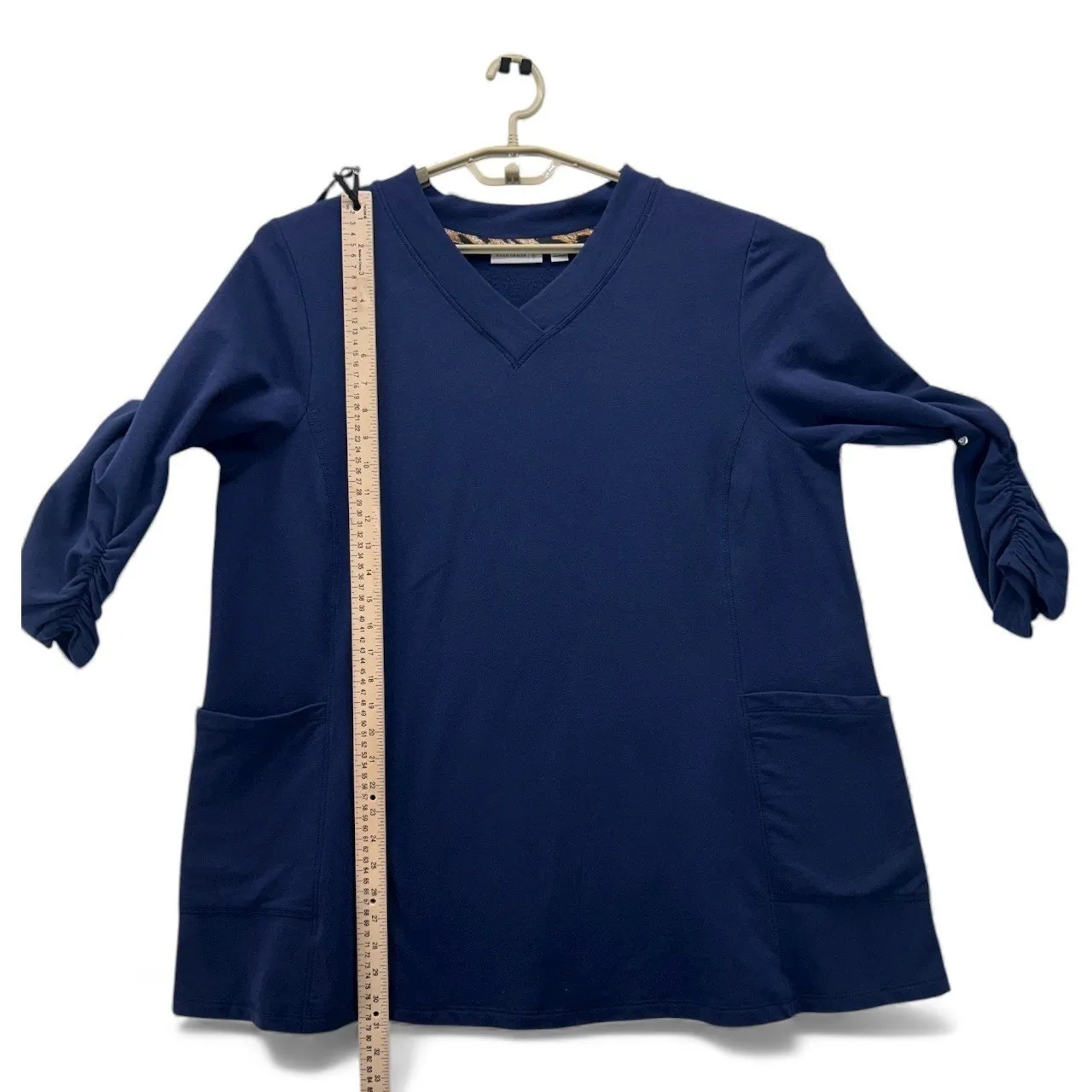 Susan‎ Graver Tunic Sweater 1x Fleece Navy Blue - Image 12