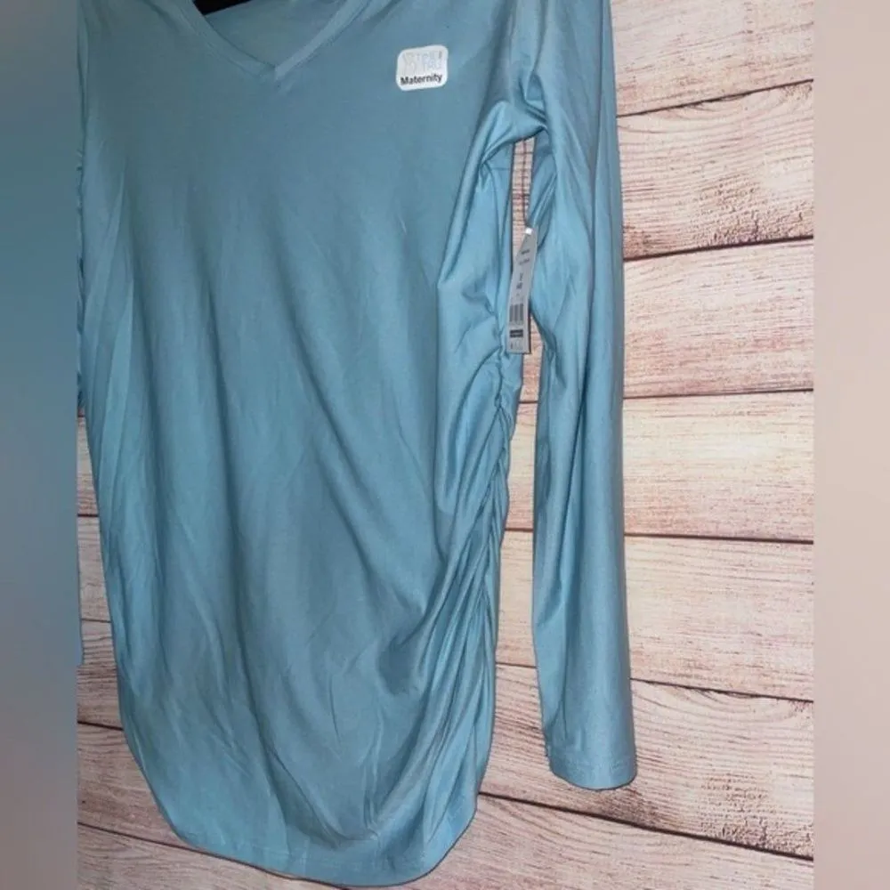 NWT Time and Tru Womens Maternity Long Sleeve‎ T-Shirt Size Small 4-6 Turquoise* - Image 9