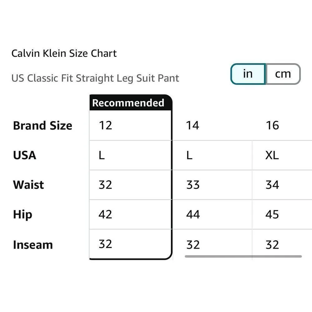 NEW Calvin Klein Straight-Leg Classic Business Casual Pants 14/32 - Image 4