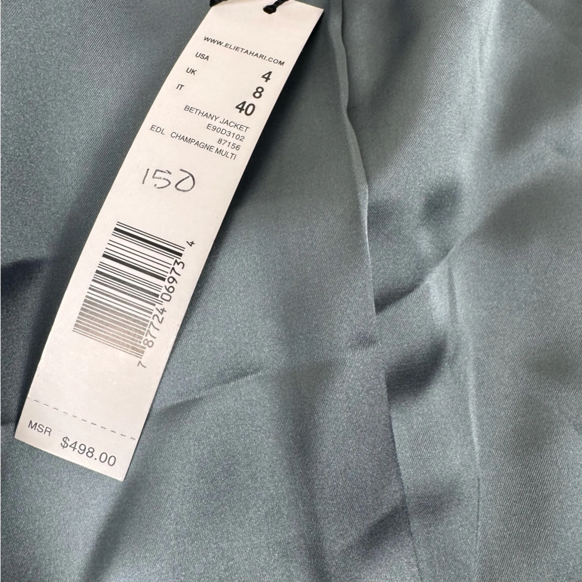 NWT Elie Tahari Bethany Jacket Wool Blend Dark Gray Black Size 4 - Image 8