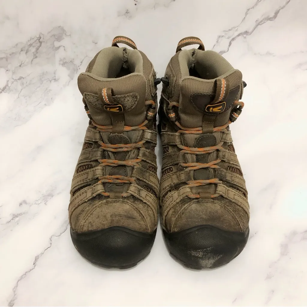 Keen Womens Voyageur Mid Hiking Boots Leather Outdoor Lace Shoes Up Brown Sz 7.5 - Image 3