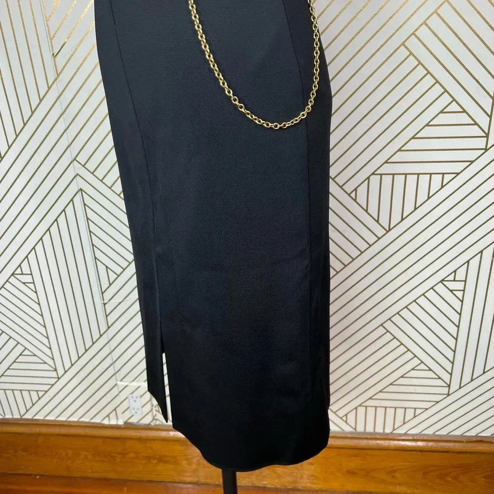Givenchy Cady Chain Detail‎ Pencil Skirt Black Gold Size Medium - Image 7