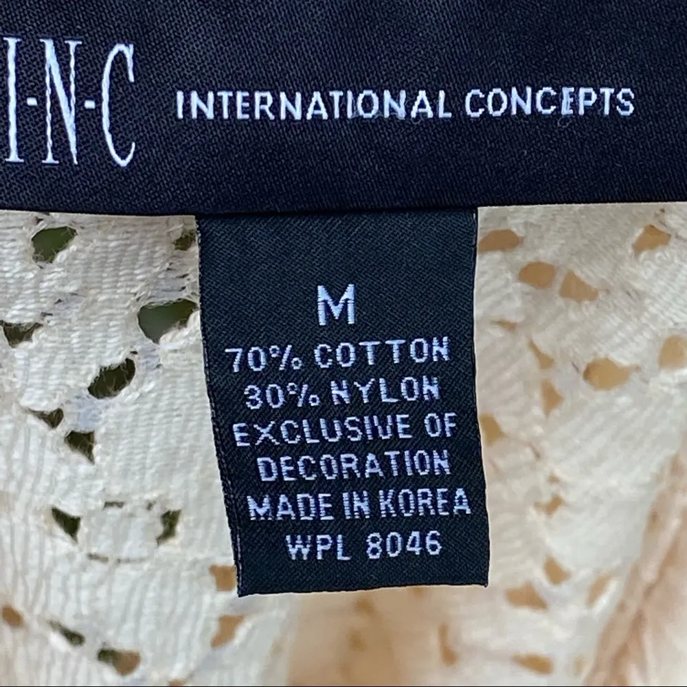 INC Cream Lace Jacket Size M - Image 14