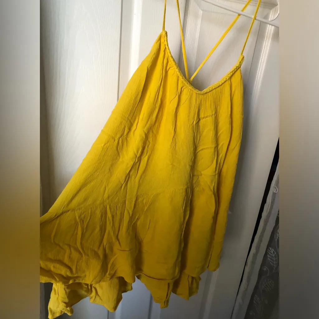 Zara babydoll blouse length to hip ruffle trim cami flowy women sz XS oversized - Image 3