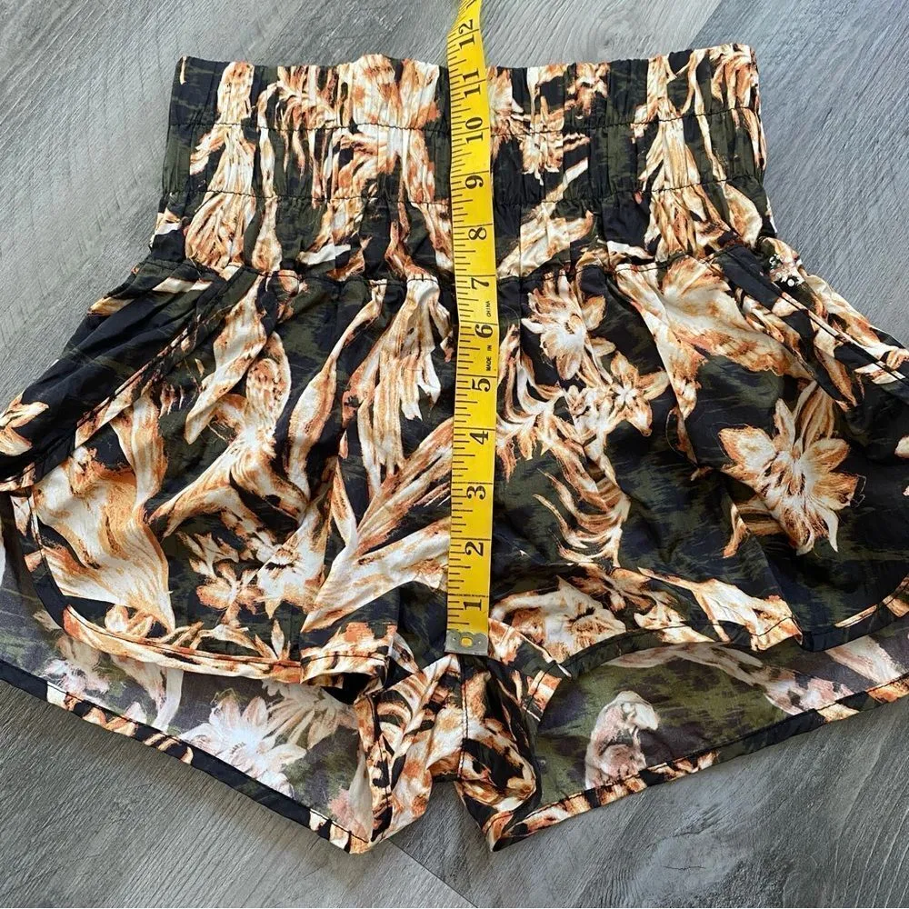 Free People Movement Shorts Athleisure Workout Black Floral XS Stretch - Image 8