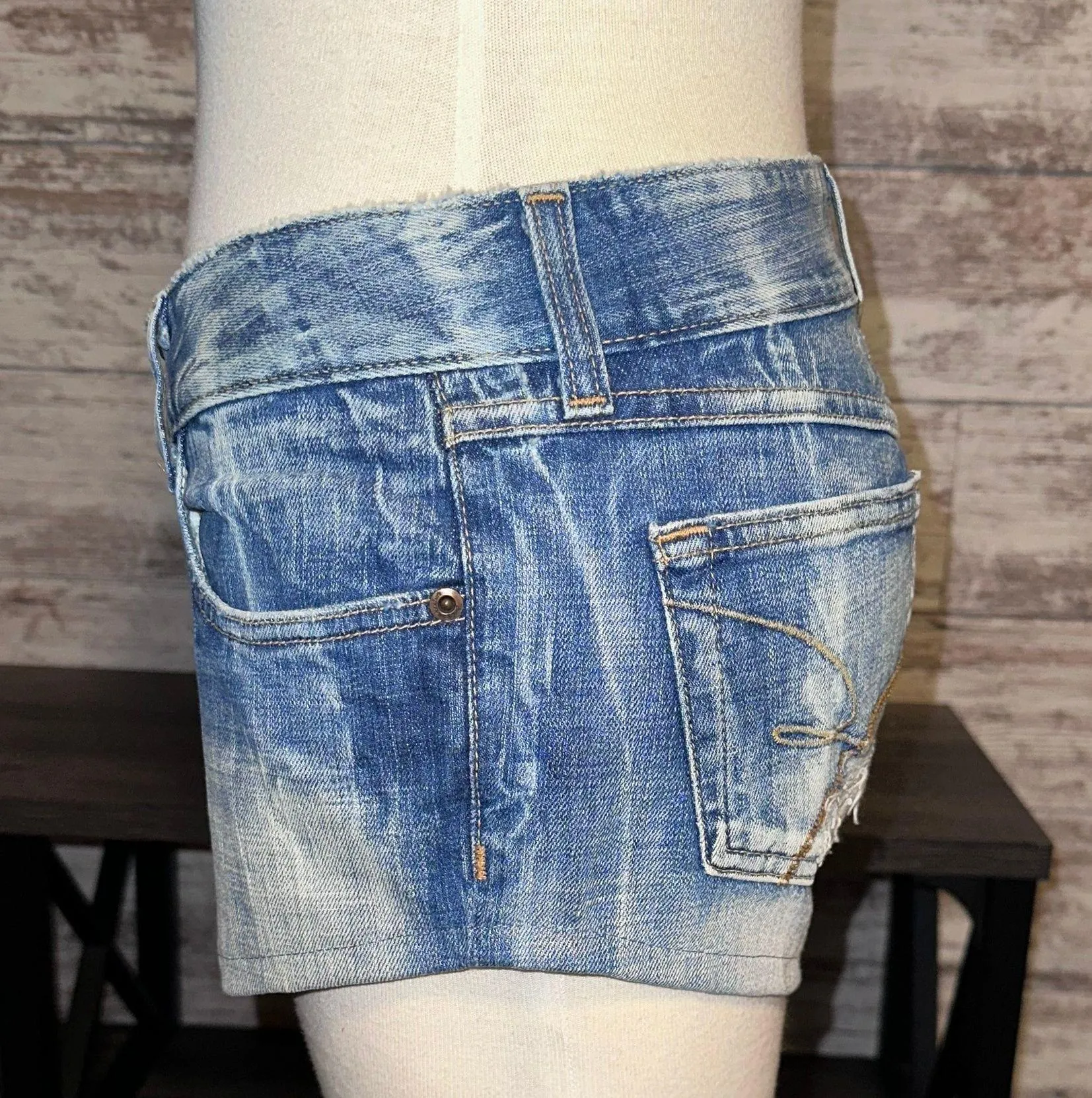 Buckle Denim Shorts Blue Size XS - Image 2