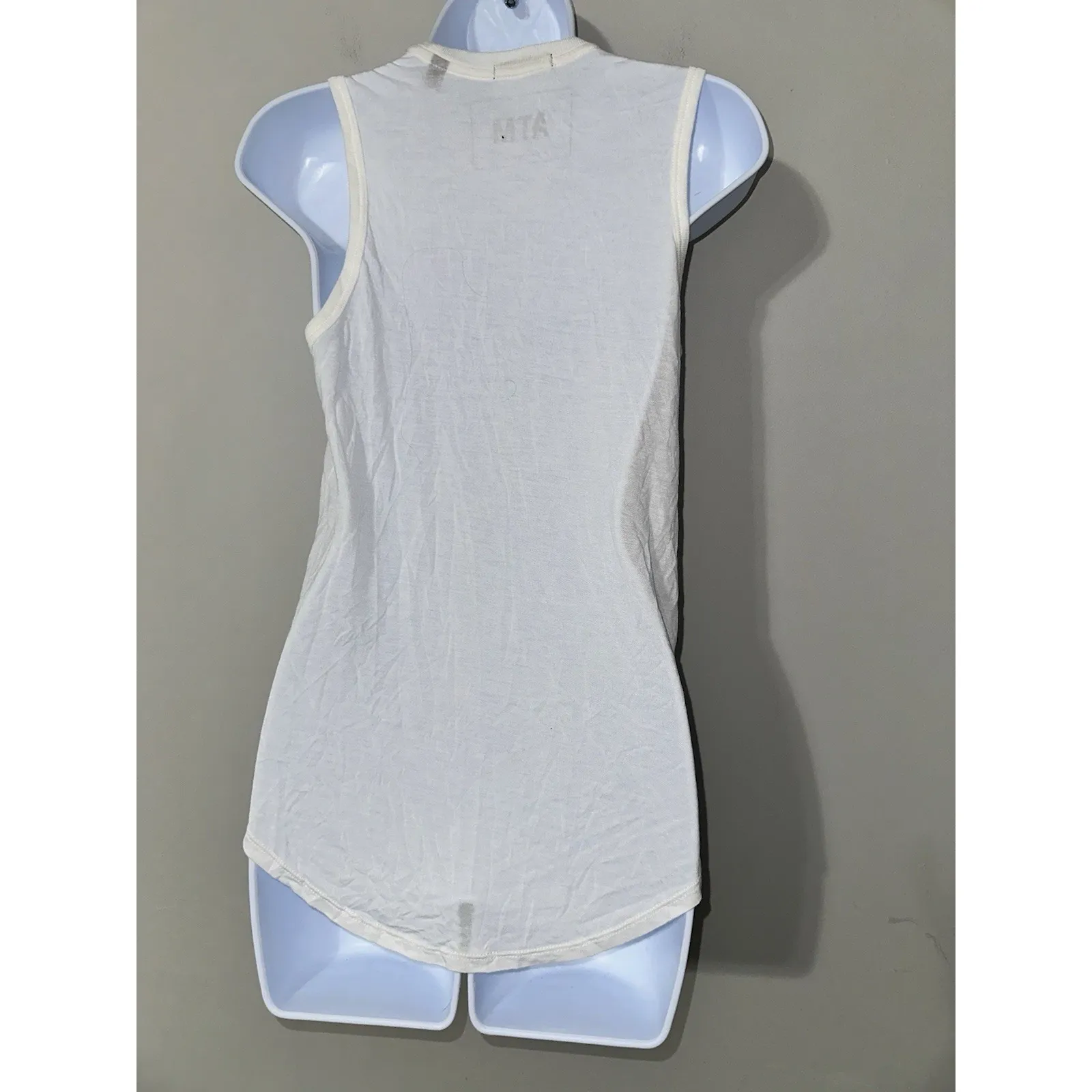ATM Anthony Thomas Melillo Sweetheart Scoopneck White Modal Tank Top NWOT Sz S‎ - Image 4