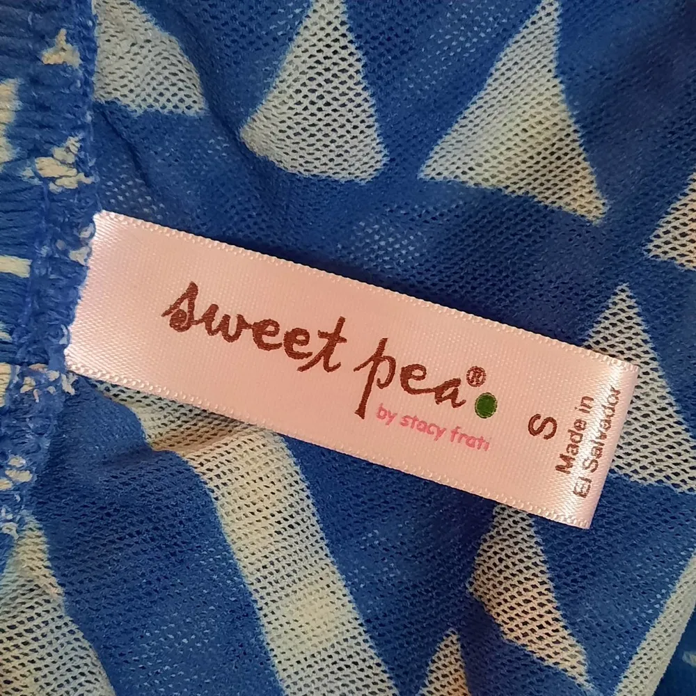 Sweet Pea Dress Womens Small Blue Strapless Faux Wrap Elastic Midi - Image 5