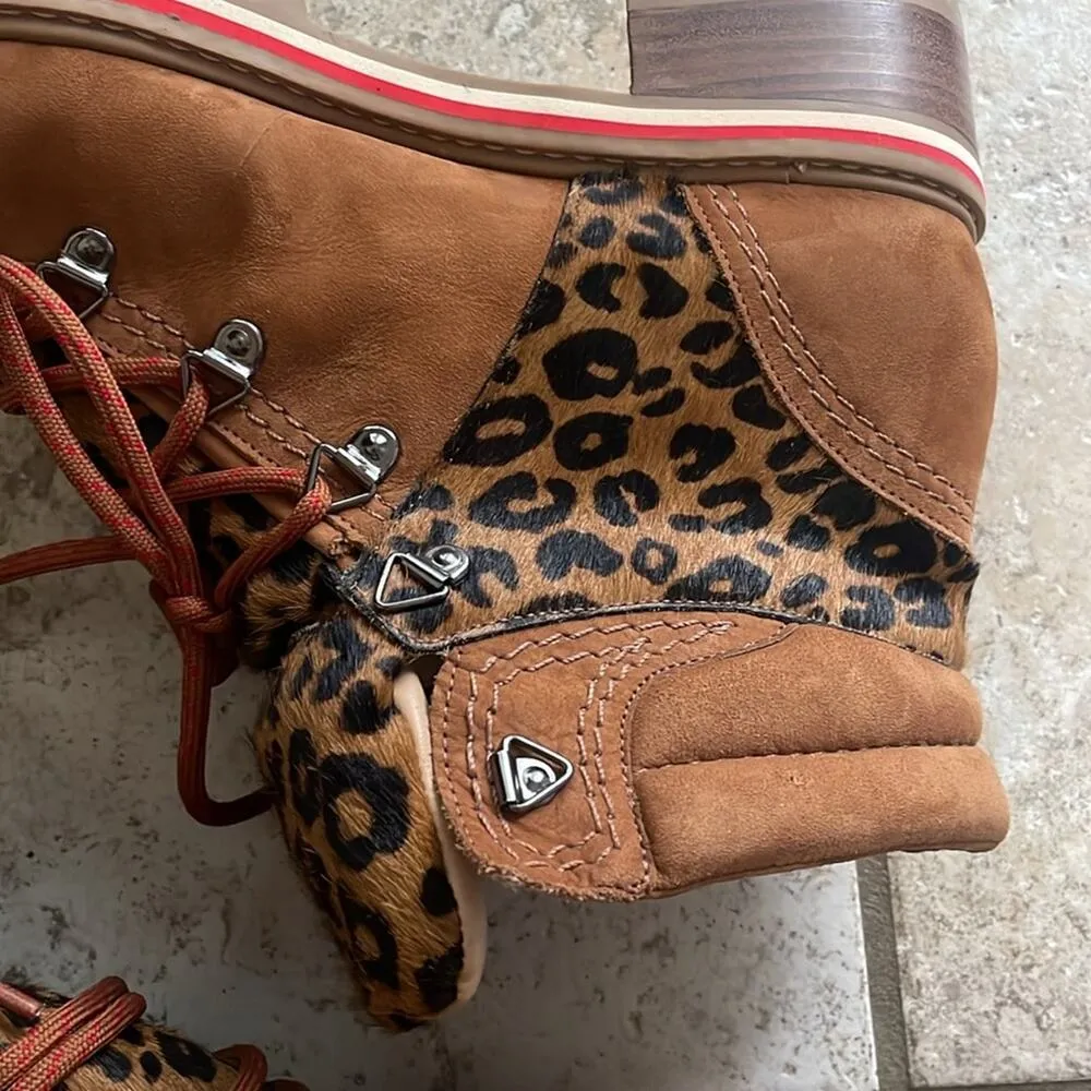 Schutz Keida Leopard Calf Hair Boots - Image 4