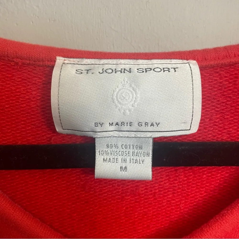 ST. JOHN SPORT embroidered logo sweatshirt made in Italy - Image 3