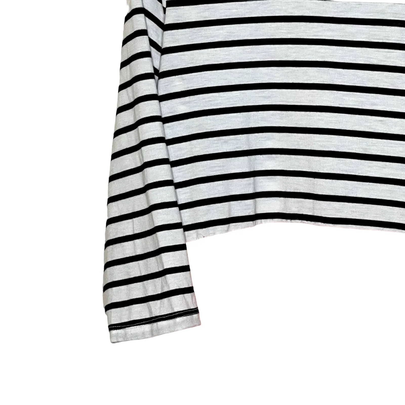 Umgee Tunic Top Size Small White Navy‎ Striped Pink Bottom Cotton Blend Womens - Image 4